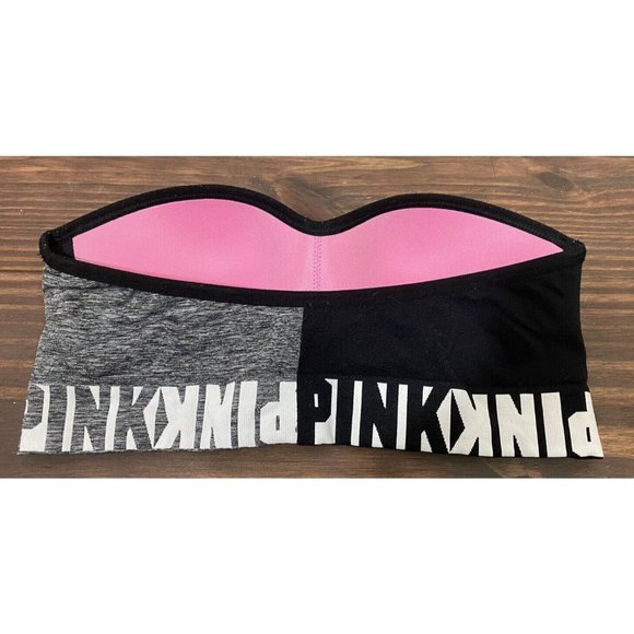 PINK Victorias Secret Comfy & Cool Bandeau Strapless Bra Push Up Small EUC 9191 - Picture 2 of 5